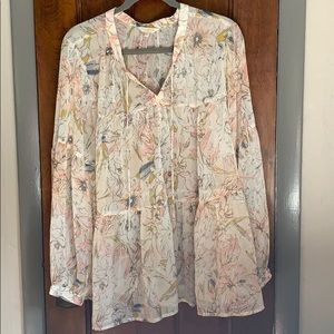 🍀Lucky Brand peasant blouse, never worn! sz 2x🍀